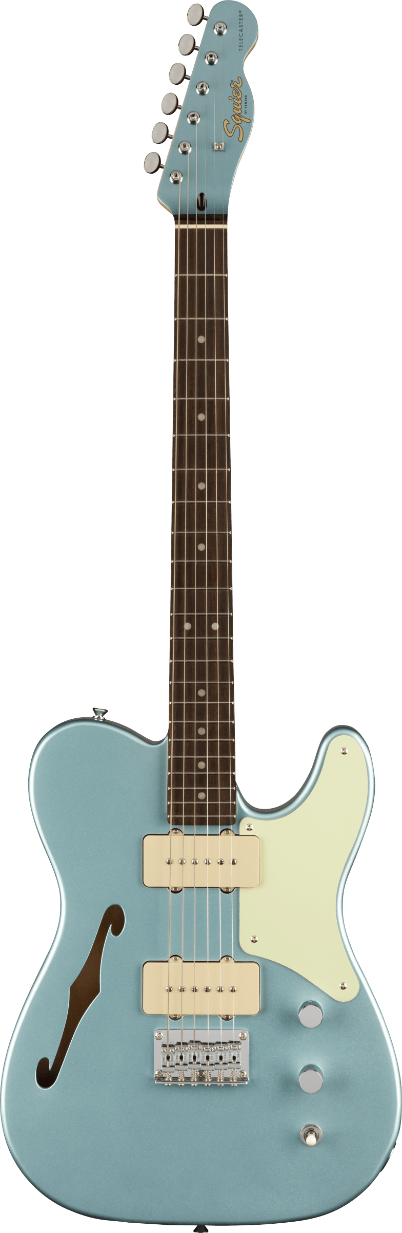 FSR Paranormal Cabronita Telecaster® Thinline, Mint Pickguard, Ice Blue Metallic