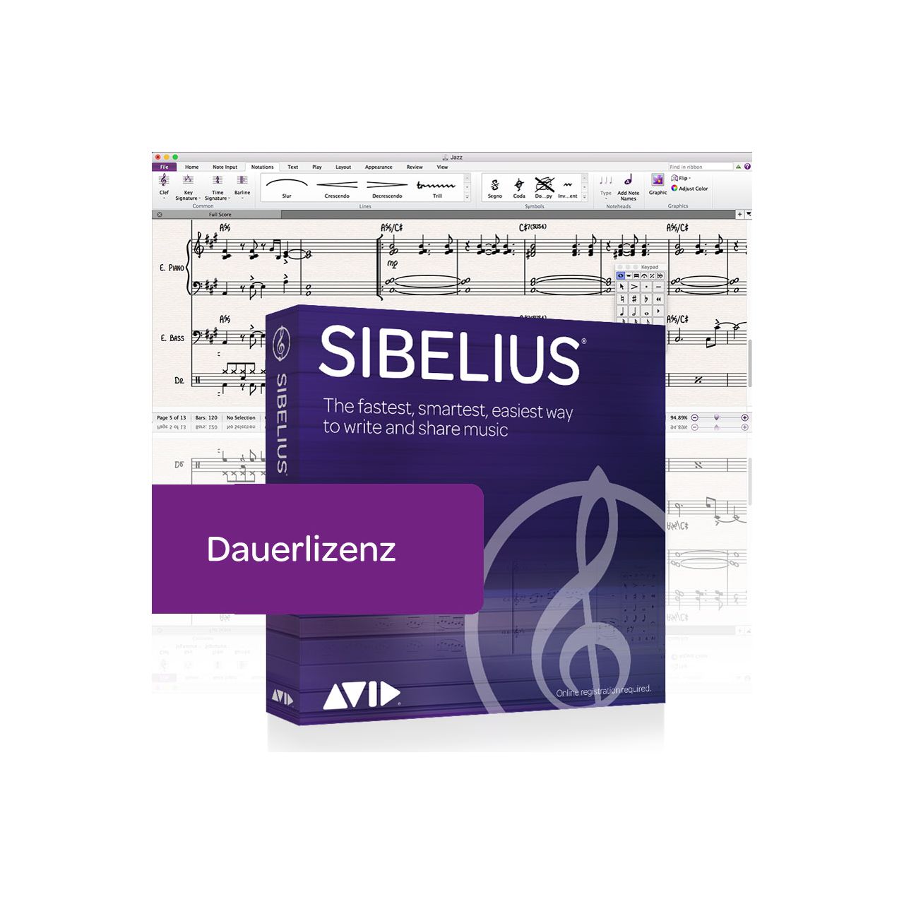 Sibelius Dauerlizenz - Notationssoftware 