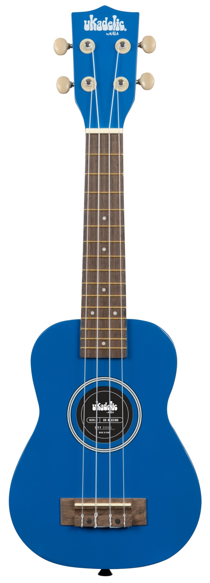 Ukadelic UK-BLUEINK - Blue Ink Soprano Ukulele, with Tote Bag