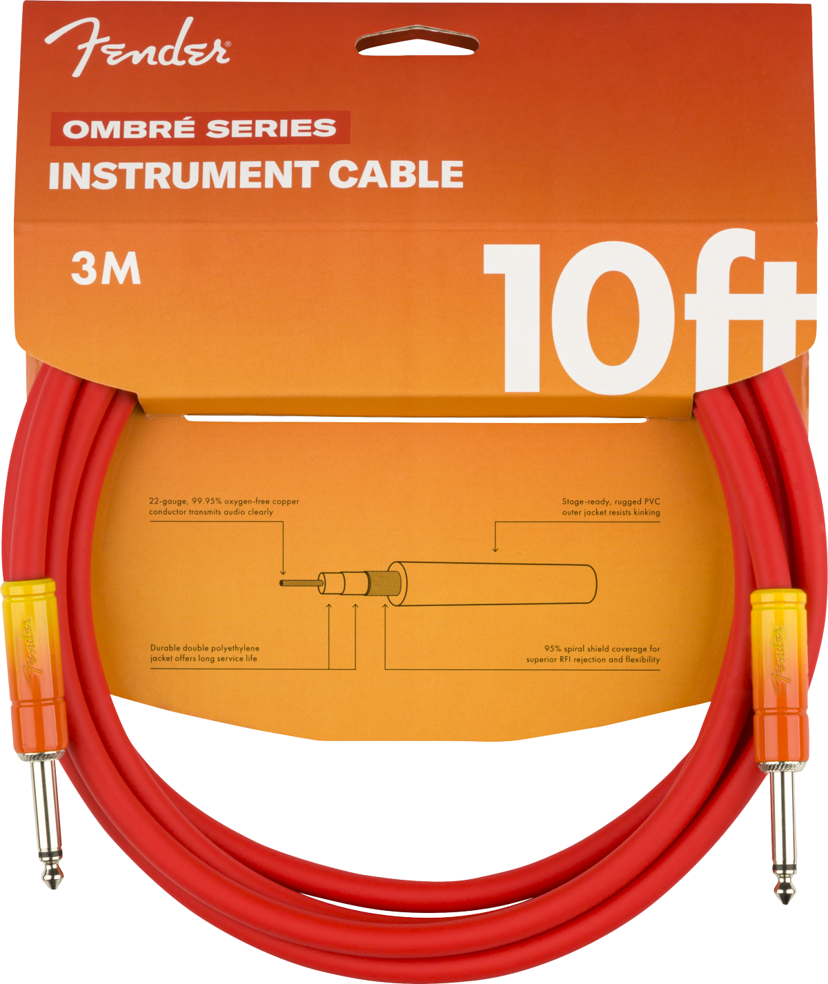 10' Ombré Cable, Tequila Sunrise