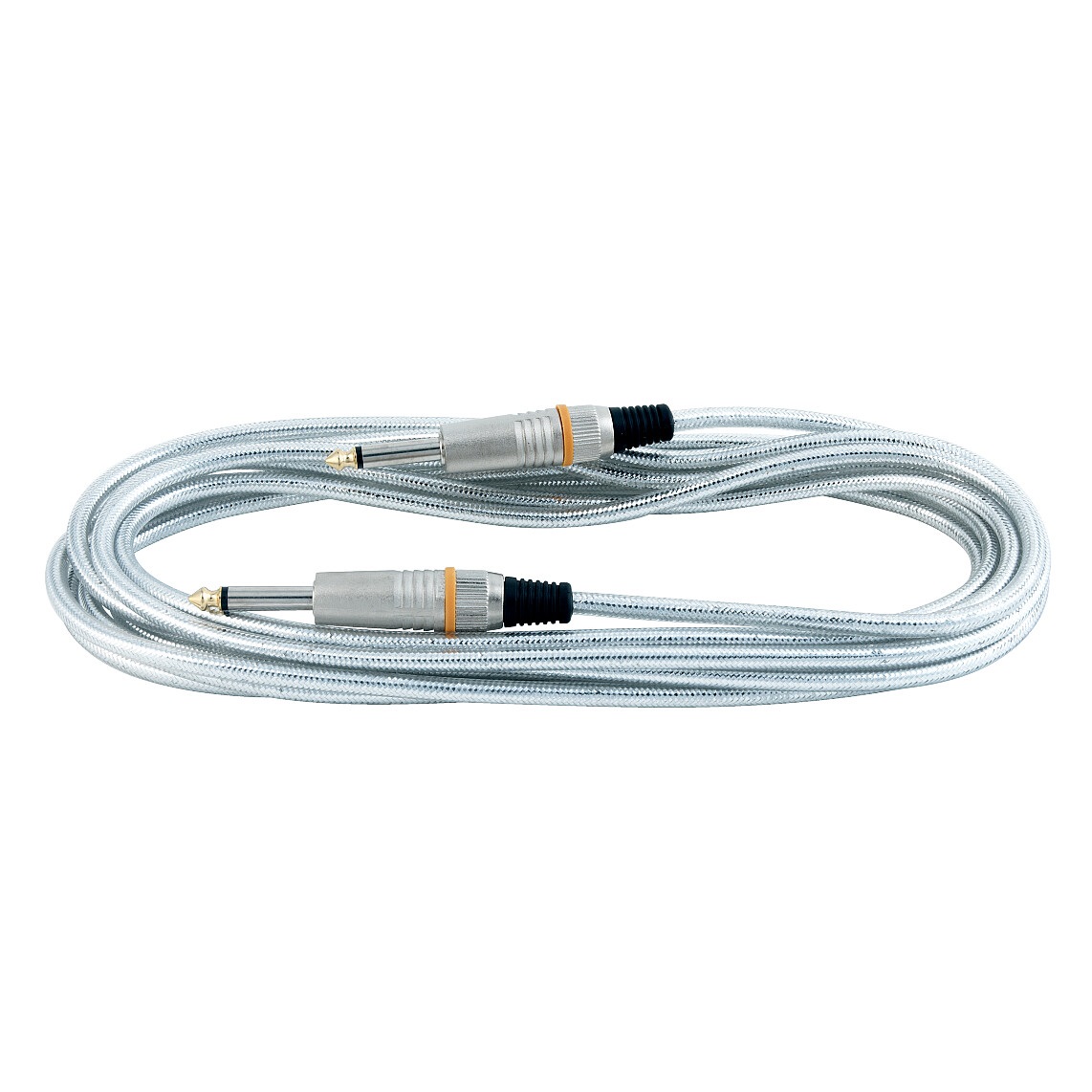 Instrument Cable - straight TS (6.3 mm / 1/4"), 5 m / 16.4 ft - Silver