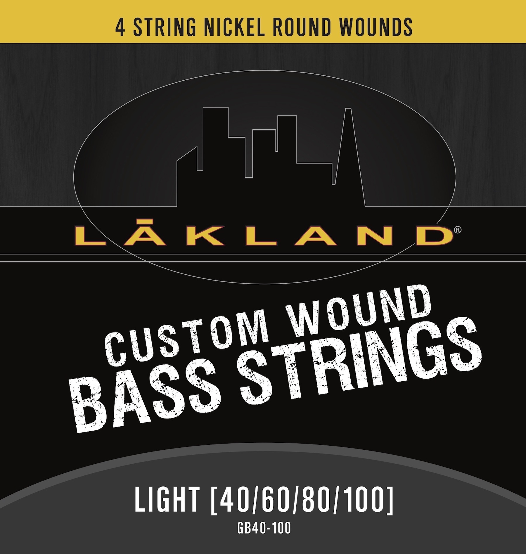 Custom Wound Nickel - Electric Bass String Set, 4-String, Light, .040-.100