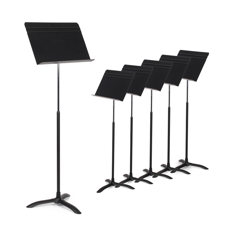 Symphony 48, 4806, 6er Pack Orchesternotenpulte, Höhe 65-120cm, schwarz