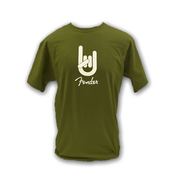 "Rock on" Tee, Army Green, M