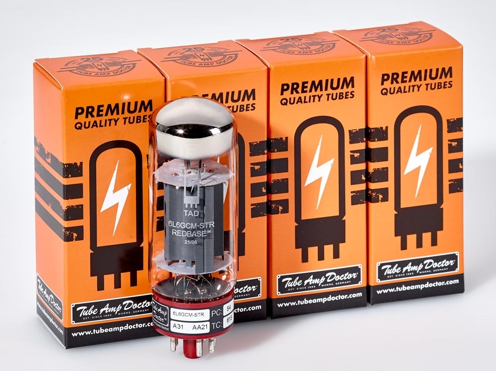 6L6GCM- STR REDBASE, Premium Matched Quartet (4 tubes)