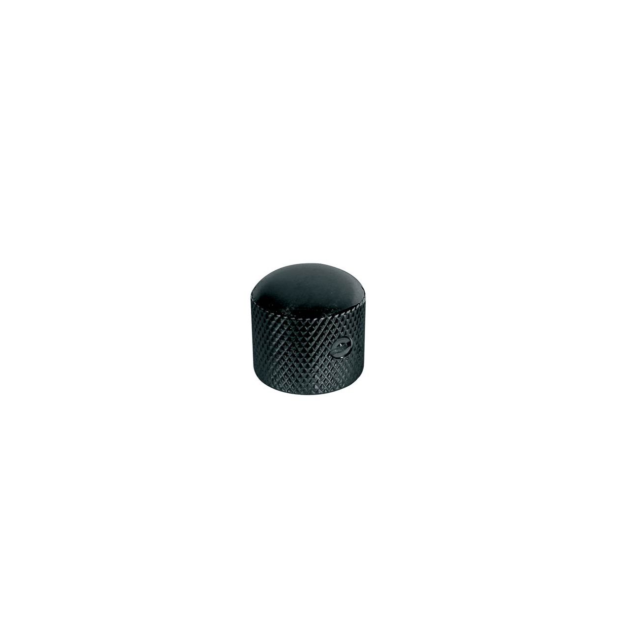 Potiknopf, Dome Knob, Metall, schwarz, 18,0mmx18.5mm, mit Schraube, 6,1mm Schaft