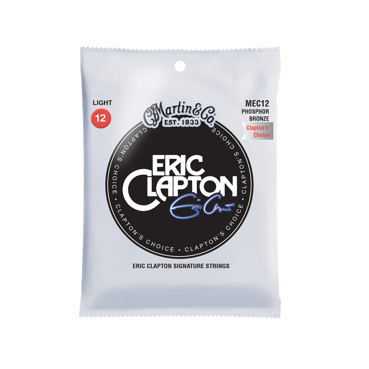 MEC12 Eric Clapton Guitar Strings Acoustic 92/8, Lights