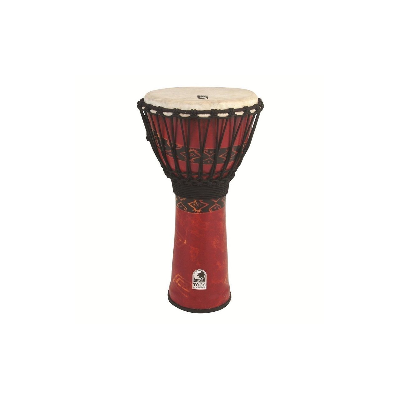 9" Freestyle Rope Tuned Djembe Bali Red