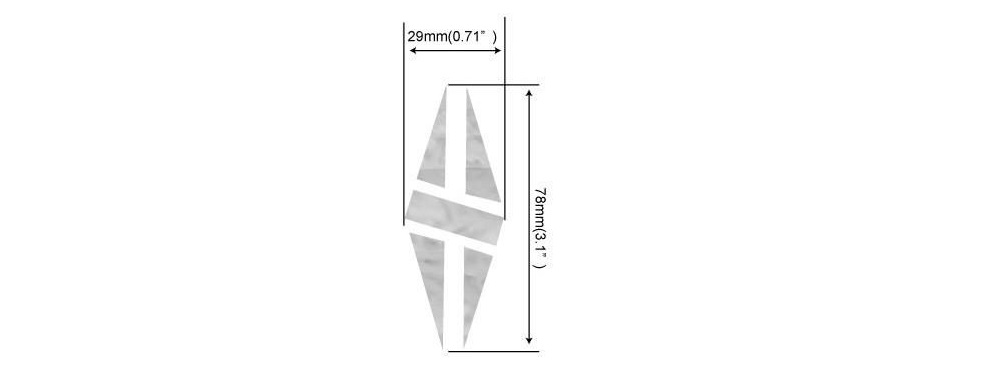 Inlay Stickers, Headstock-Diamond Hatch (WS)