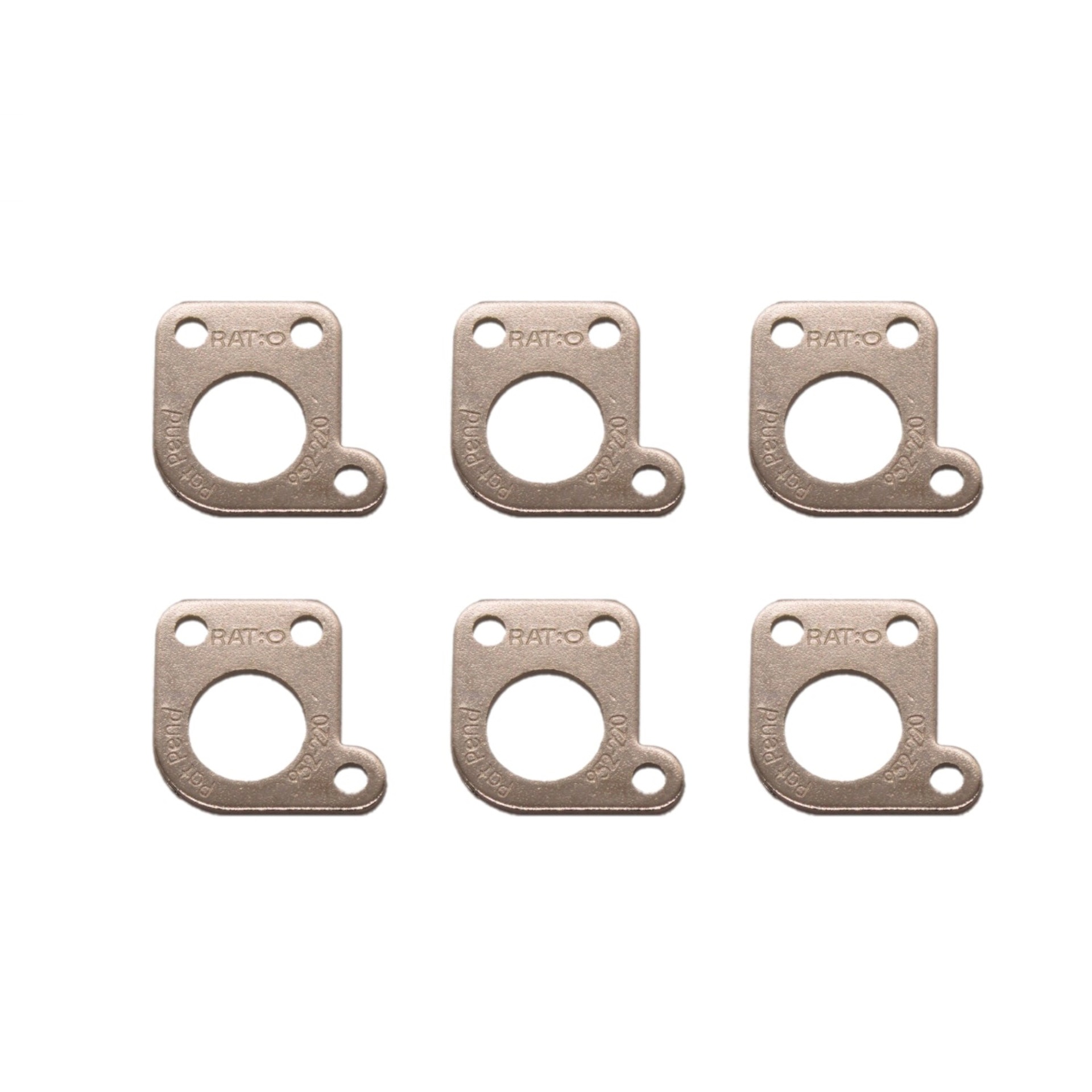 PRT-952-220-N0 Ratio InvisoMatch Mounting Plates, Schaller-Style Offset 90 Degree Screw Hole (6 pcs.