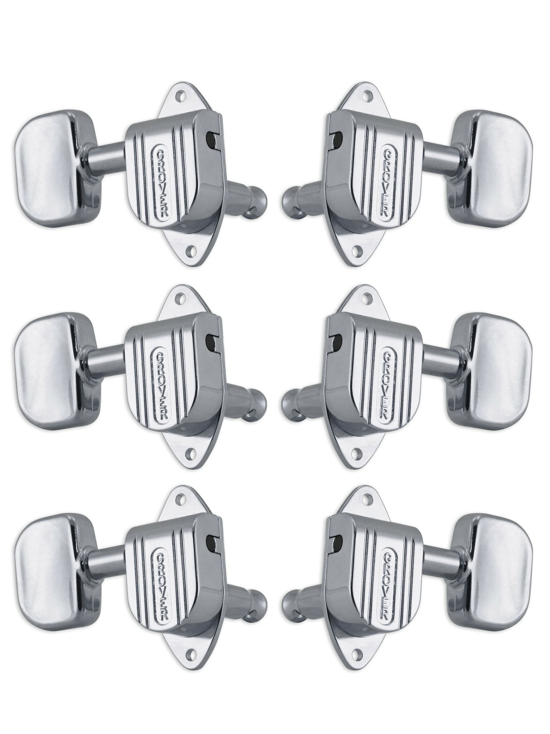 152C Full-Size Imperial Guitar Machine Heads, 3 + 3 - Chrome