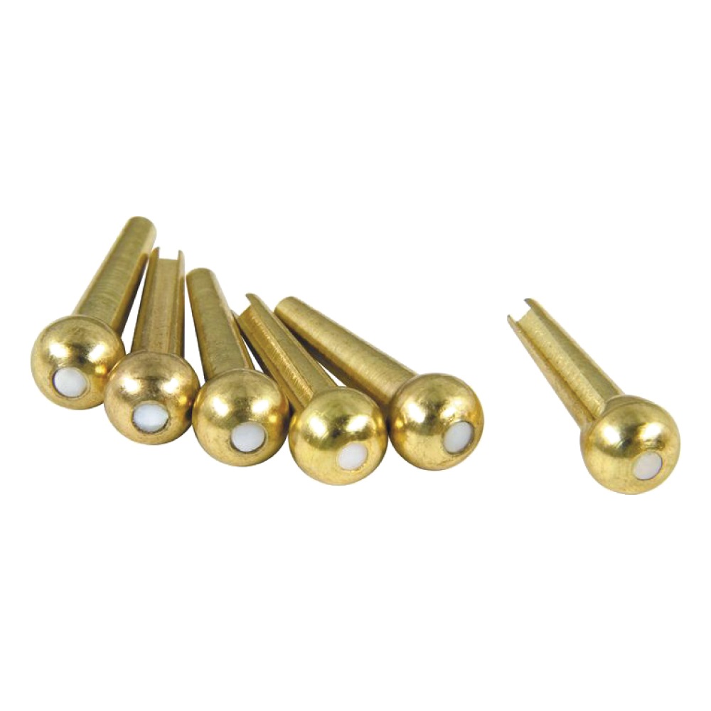 Tone Pins, Solid Brass with Pearl Dots (TP4T) - 6 pcs